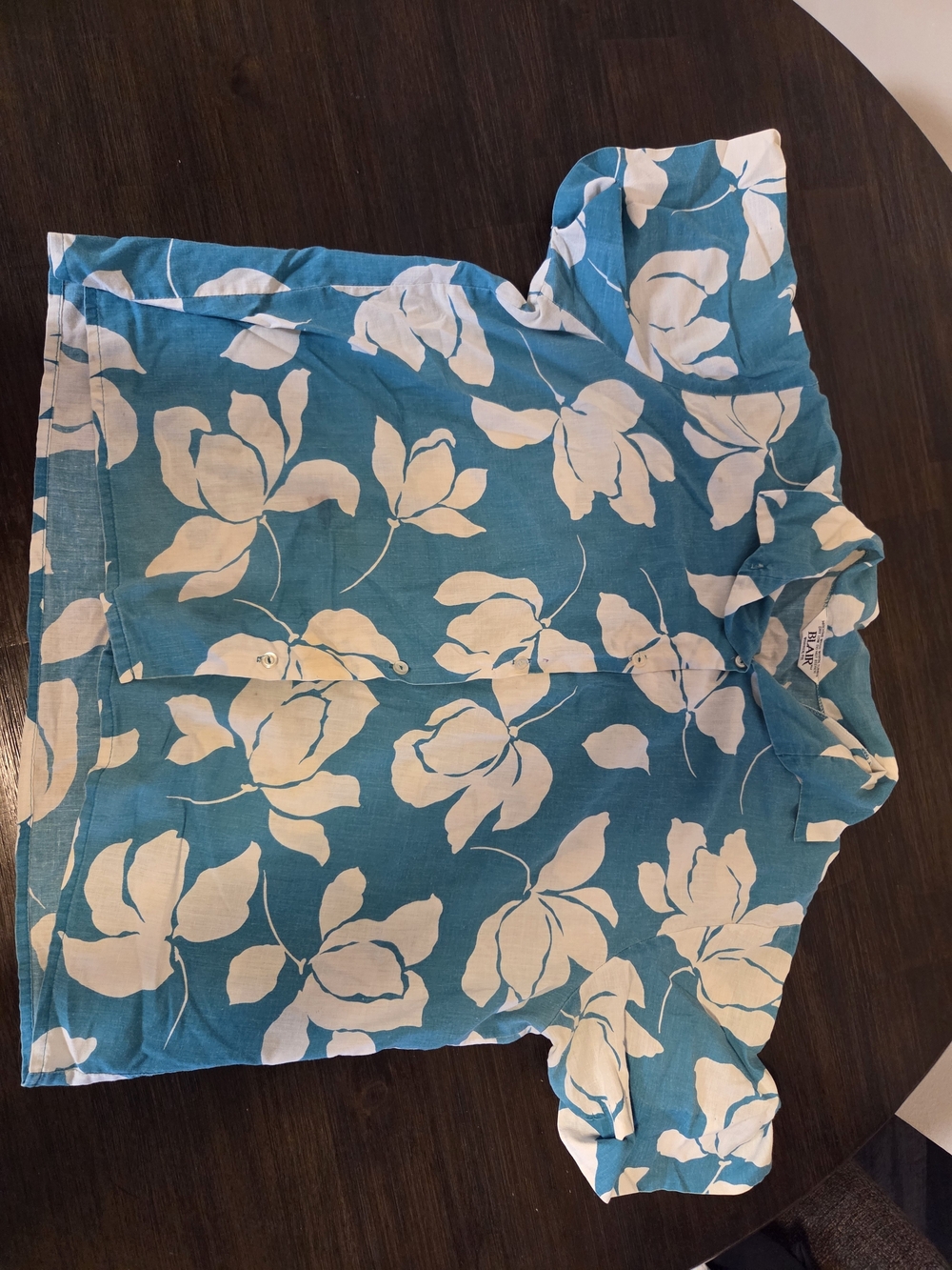 Blair Teal‎ Button-Front Floral Shirt
